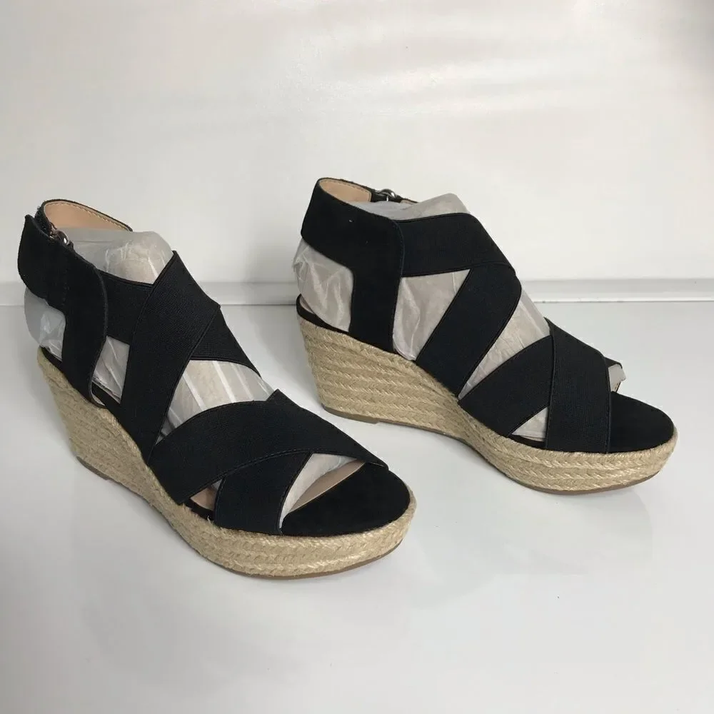 Isaac Mizrahi Crisscross Strap Wedge Espadrilles